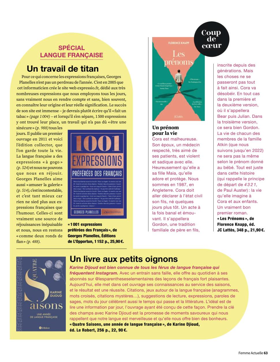 Article Femme Actuelle